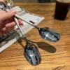 Creative Long Handle Wall Hanging Spoon Stainless Steel Dessert Mixing Ice Cream Tea Coffee Spoon Stirring Spoon Tableware Party