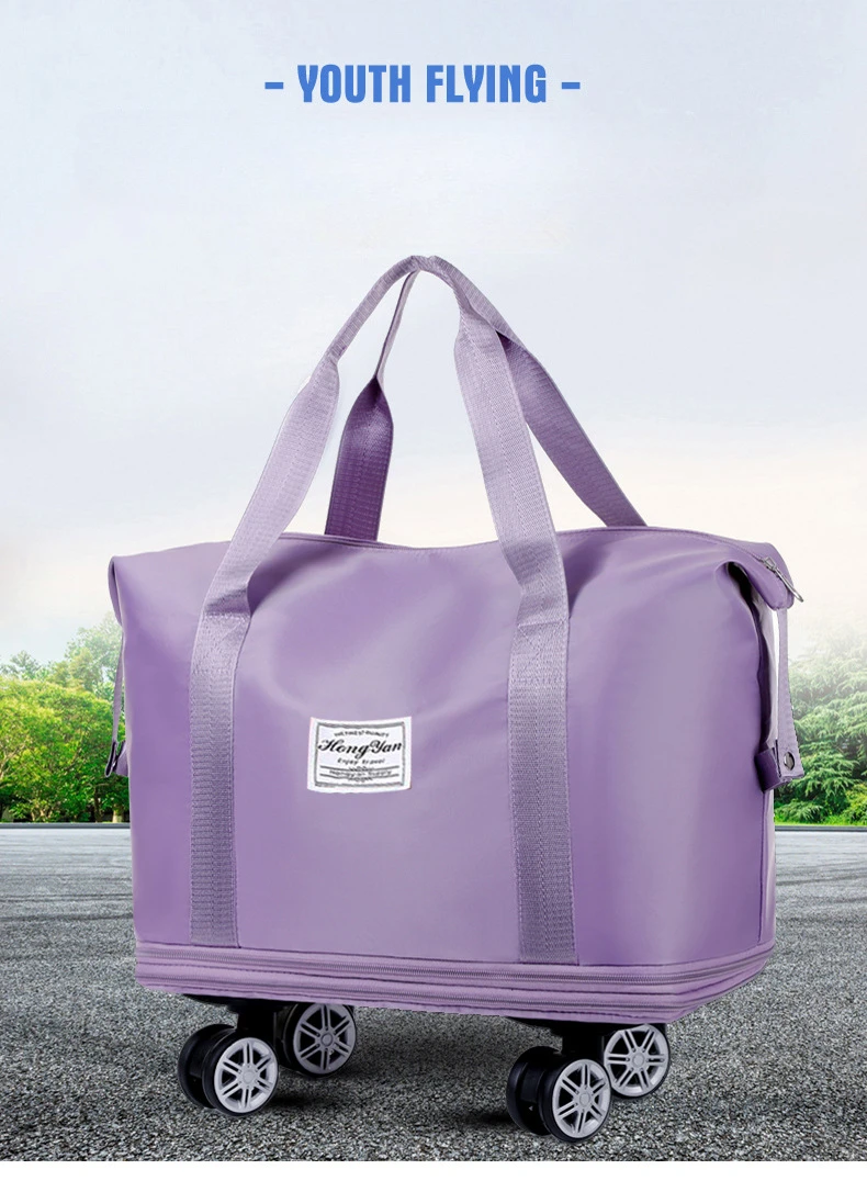 Universal wheel expandable luggage Large capacity travel fitness bag - Image 12