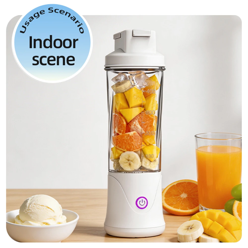 Portable Fruit Juicer Mini Blender 450ML Electric Juice Cup 12 Blades Rechargeable Blender For Shakes And Smoothies Ice Crusher - Image 15