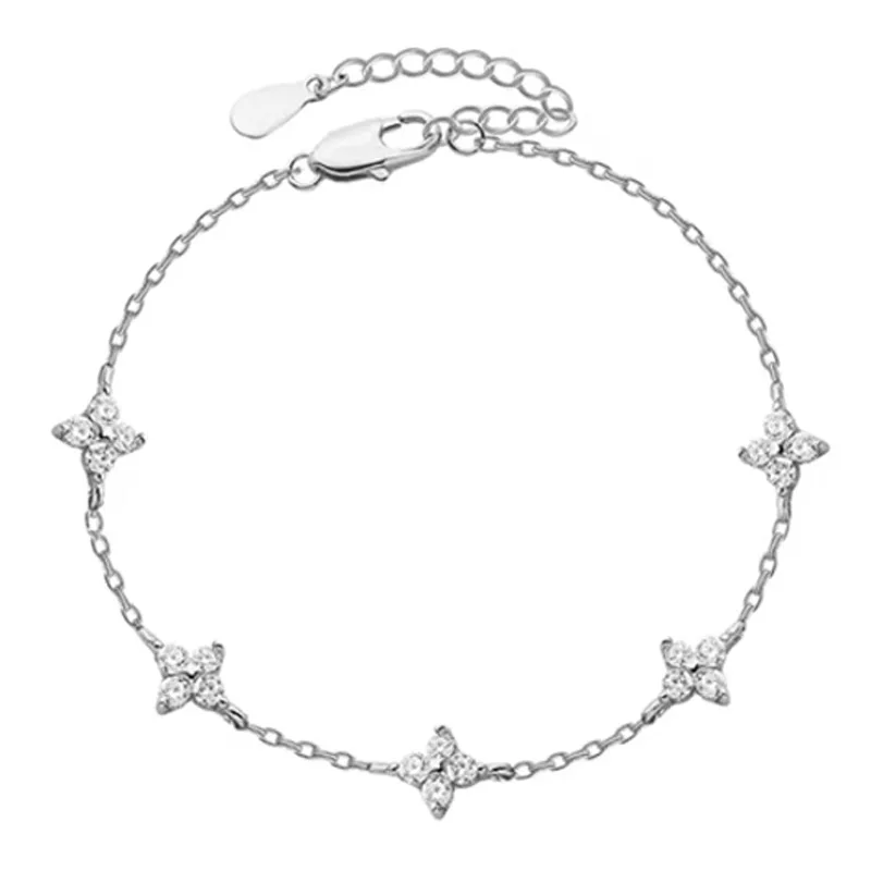New Luxury Brand Temperament Four Leaf Flower Bracelet for Women Charm Gold Color Stainless Steel Korea Bangle Jewelry Colorfast - Image 11