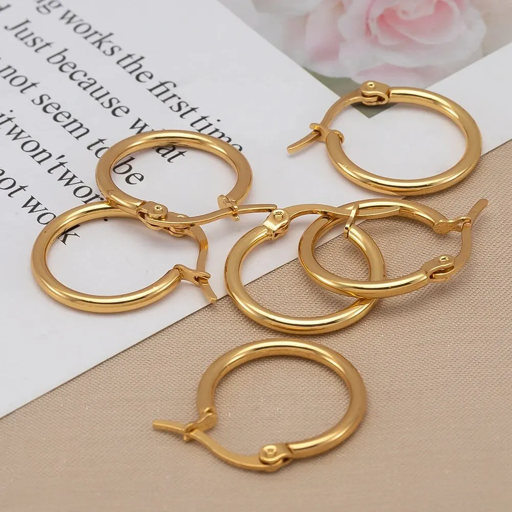 10pcs 20mm Stainless Steel Earrings Open Ear Rings For Jewlery Making DIY Components Accessories - Image 2