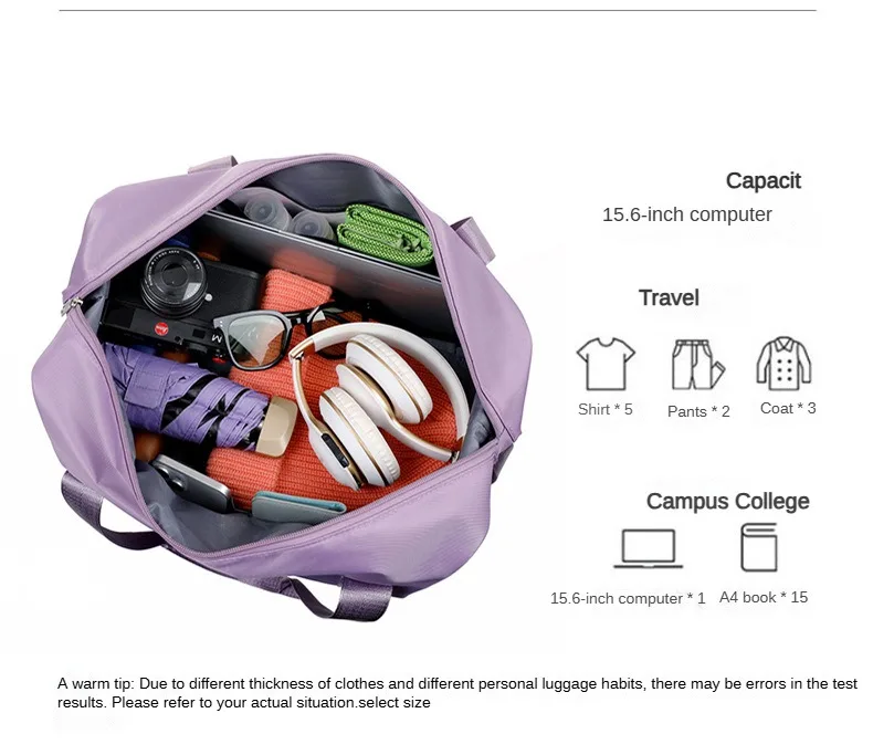 Universal wheel expandable luggage Large capacity travel fitness bag - Image 20