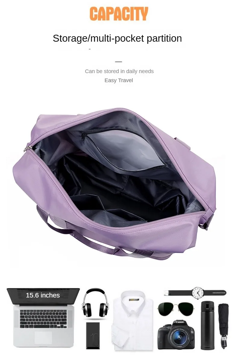 Universal wheel expandable luggage Large capacity travel fitness bag - Image 19