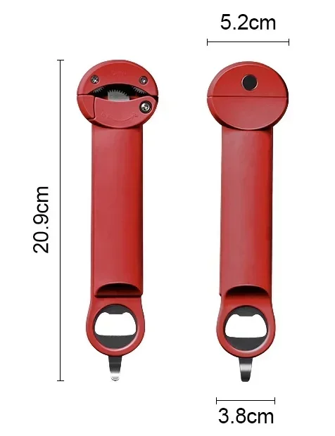 2.5-9.5cm Adjustable Lid Multifunctional Retractable Bottle Opener Stainless Steel Can Opener Wine Beer Opener Kitchen Gadget - Image 7