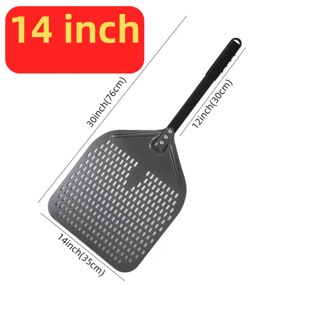 10 12 13 14 16 Inch Big Pizza Perforated Shovel Paddle Short Handle for Oven Turning Peel Kitchen Tools Nonstick Pizza Baking - Image 30