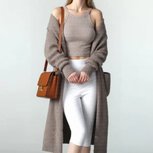 New Fashion Thicken Knitted Long Cardigan Sweater Women Autumn Winter Long Sleeve Sweater Coat Casual Loose Outwear