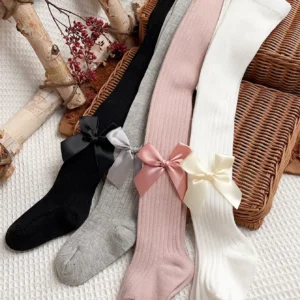 4pairs Toddler Girls Bow Decor Tights