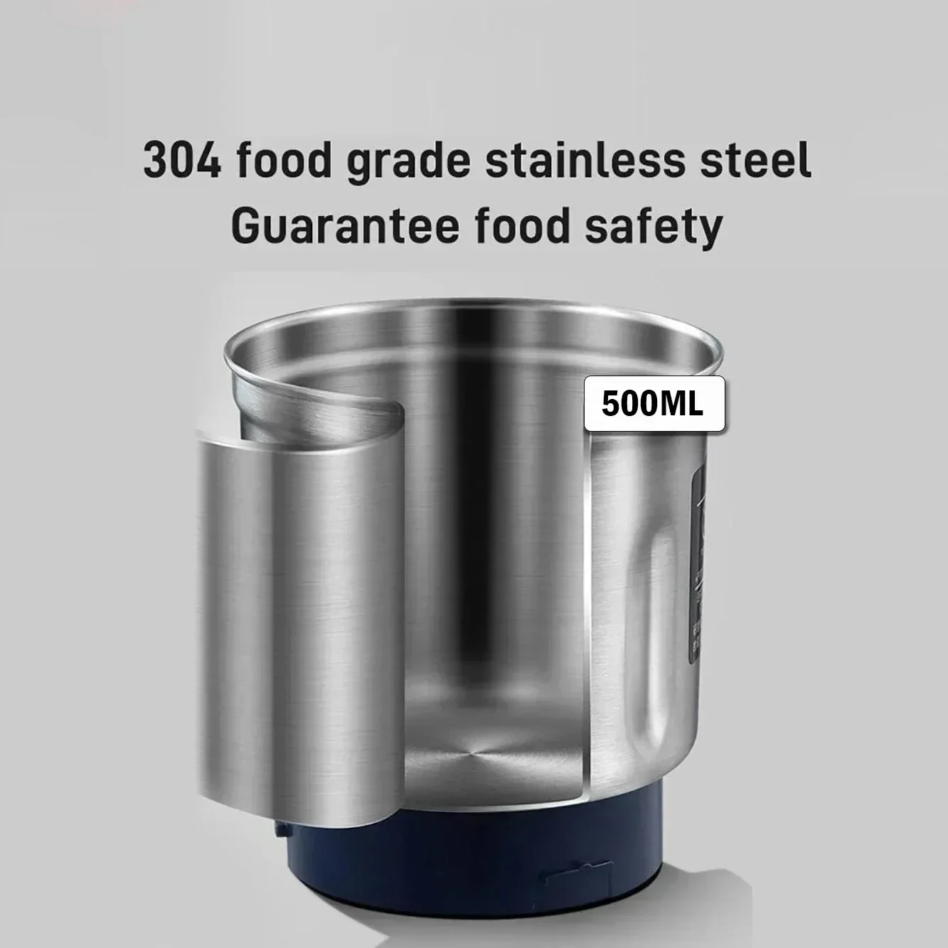 TINSOL New Electric Coffee Bean Grinder, 500ml Grinder, Bean Mill, Kitchen Use Stainless Steel Home Electric Coffee Bean Grinder - Image 5