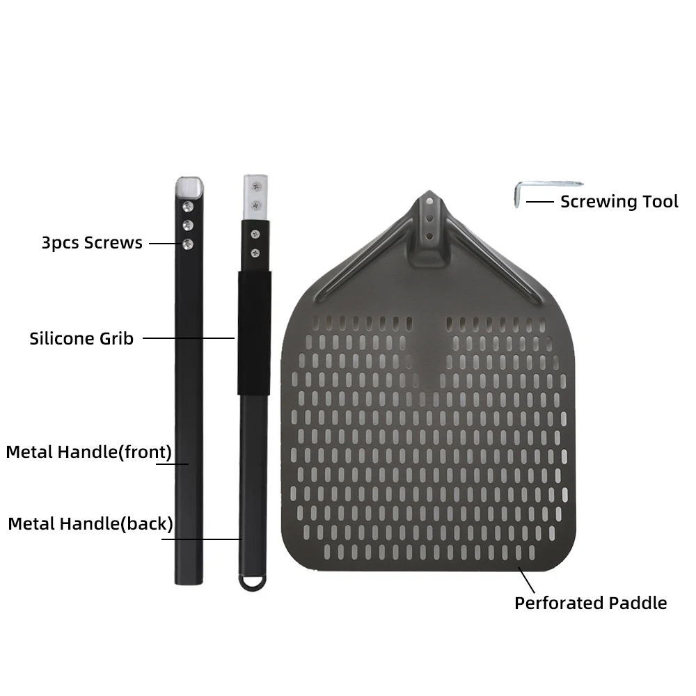 10 12 13 14 16 Inch Big Pizza Perforated Shovel Paddle Short Handle for Oven Turning Peel Kitchen Tools Nonstick Pizza Baking - Image 40