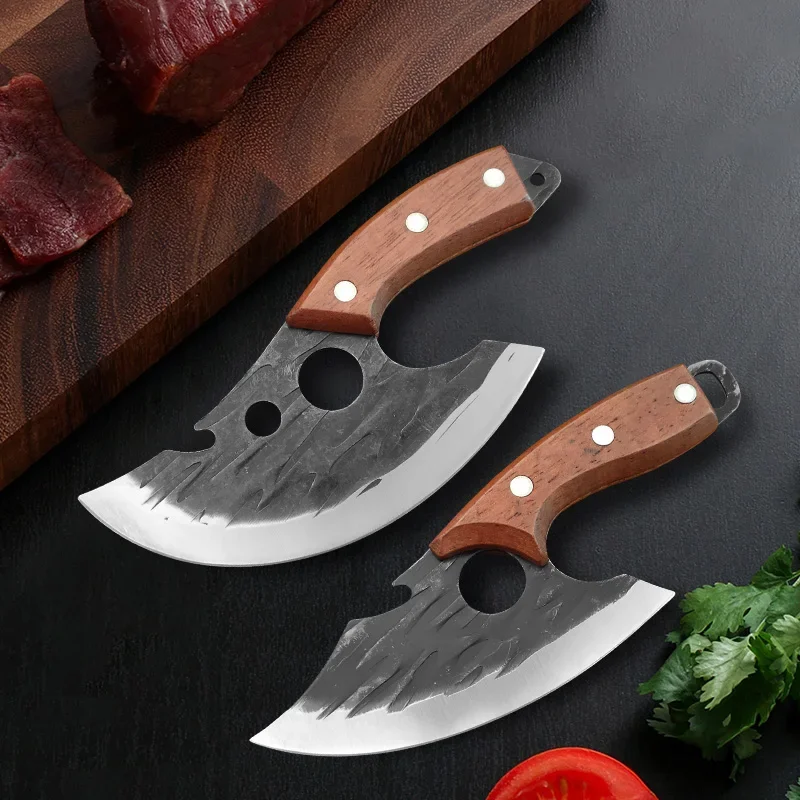 Multifunctional Knife Forged Kitchen Knife Stainless Steel Meat Cleaver Boning Knife with Bottle Opener Pocket With Knife Cover - Image 25
