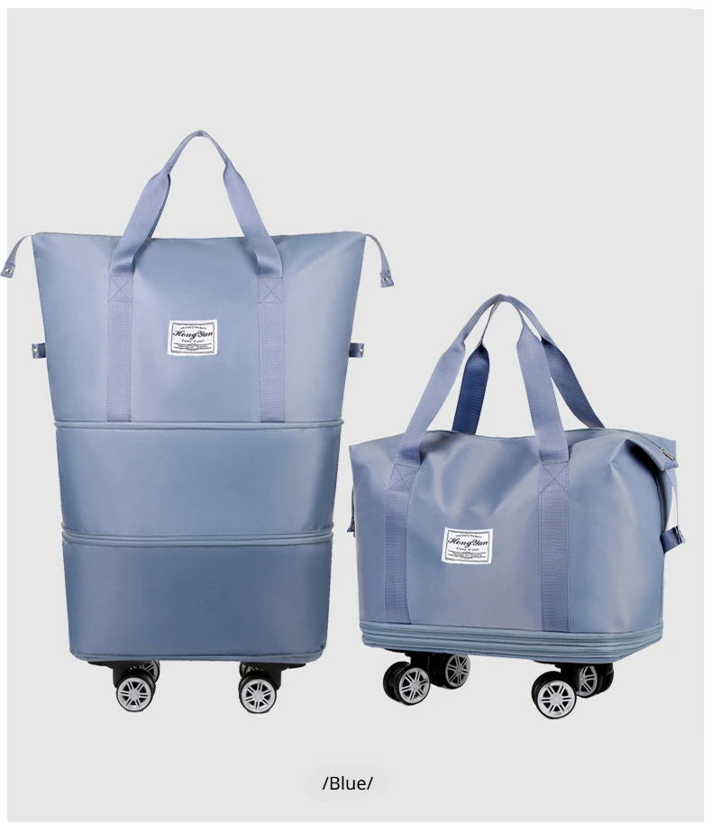 Universal wheel expandable luggage Large capacity travel fitness bag - Image 33