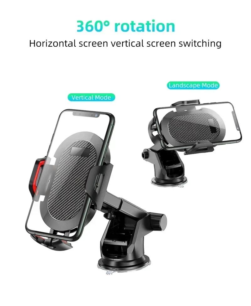 Universal 360° Car Phone Holder Cell Phone Stand With Sucker Smartphone Holder GPS Mount Suit For 4.7-6.8inch Car Mobile Support - Image 15
