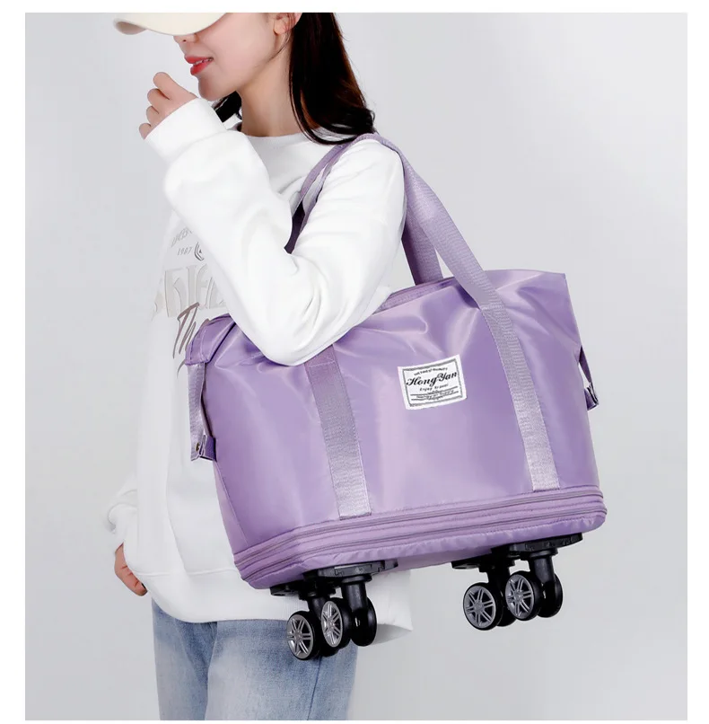 Universal wheel expandable luggage Large capacity travel fitness bag - Image 41