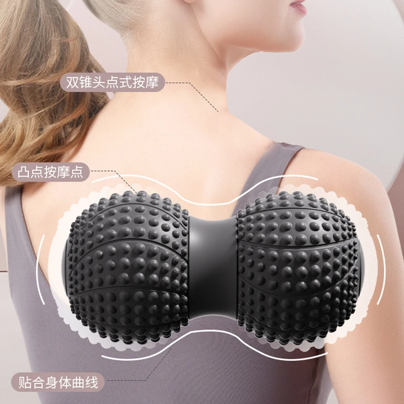 Peanut Massage Ball Double Lacrosse Balls Trigger Point Deep Tissue Exercise Arm Leg Back Muscle Massage Roller Yoga Fitness - Image 5