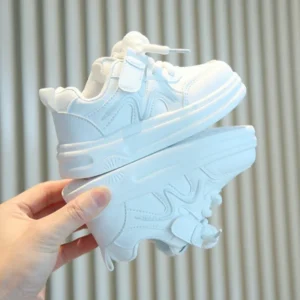 Children's Shoe for Girl New Solid White Sports Shoes for Boy Causal Fashion Versatile Kids School Running Sneakers Non-slip