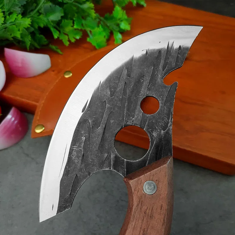 Multifunctional Knife Forged Kitchen Knife Stainless Steel Meat Cleaver Boning Knife with Bottle Opener Pocket With Knife Cover - Image 19