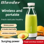 Portable Blender 500ml Mini Juicer USB Rechargeable Personal Smoothie Maker Multifunctional Travel Juice Cup Home Office