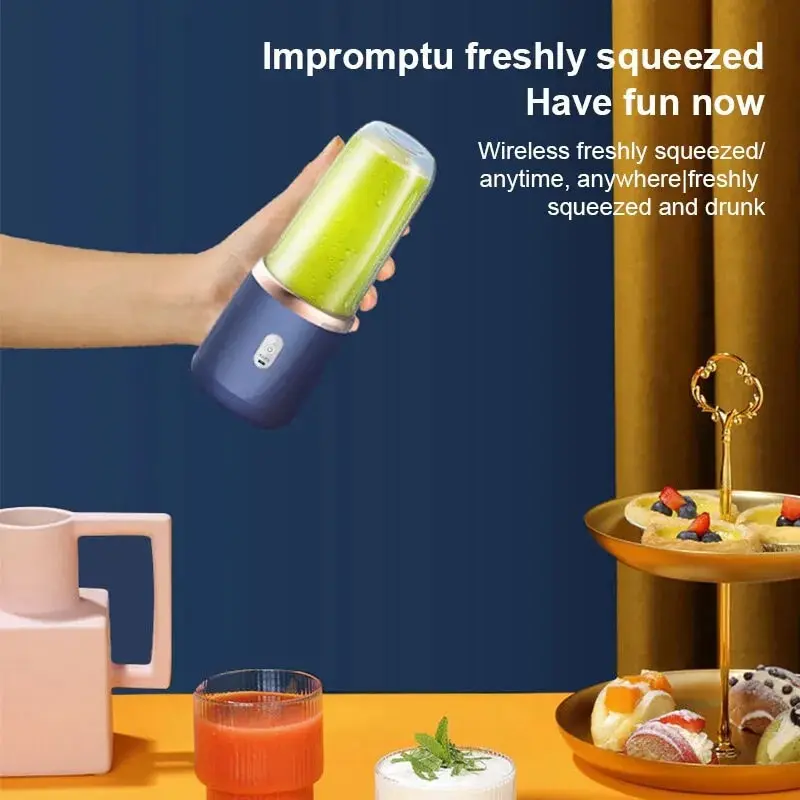 Portable Blender Bottle Electric 6 Blades Multifunction Juice Blender Fresh Juice Smoothie Blender Ice CrushCup Food Processor - Image 3