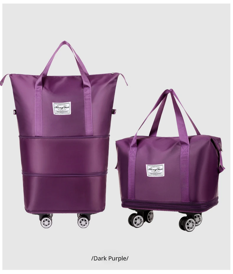 Universal wheel expandable luggage Large capacity travel fitness bag - Image 36