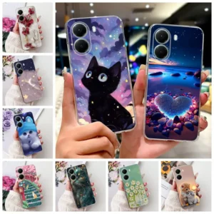 Casing For Xiaomi PocoX7 Poco X7Pro Case Clear Cute Cat Luxury Fashion Soft Phone Case For Xiaomi Poco X7 Pro Back Cover Funda