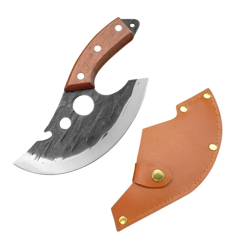 Multifunctional Knife Forged Kitchen Knife Stainless Steel Meat Cleaver Boning Knife with Bottle Opener Pocket With Knife Cover - Image 12