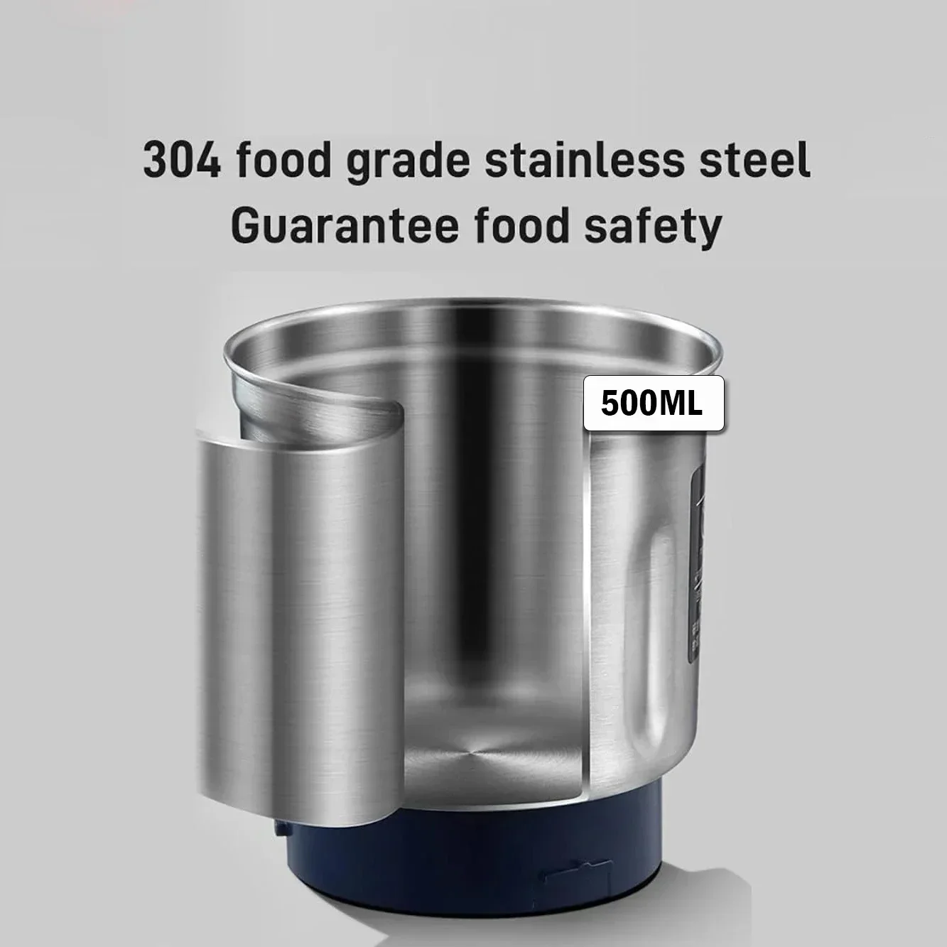 TINSOL New Electric Coffee Bean Grinder, 500ml Grinder, Bean Mill, Kitchen Use Stainless Steel Home Electric Coffee Bean Grinder - Image 14