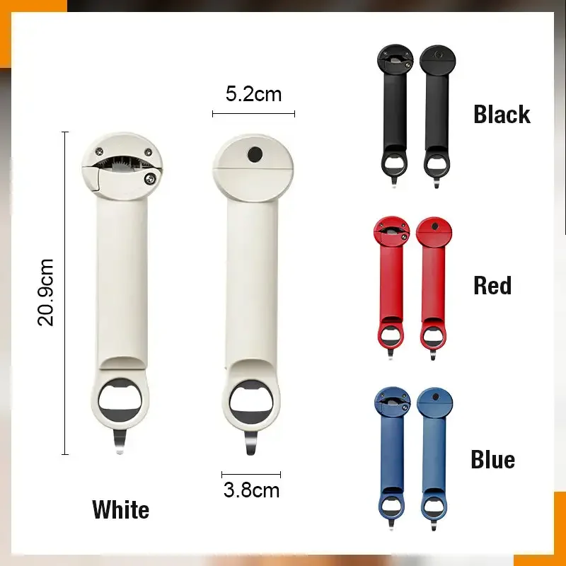 2.5-9.5cm Adjustable Lid Multifunctional Retractable Bottle Opener Stainless Steel Can Opener Wine Beer Opener Kitchen Gadget - Image 16