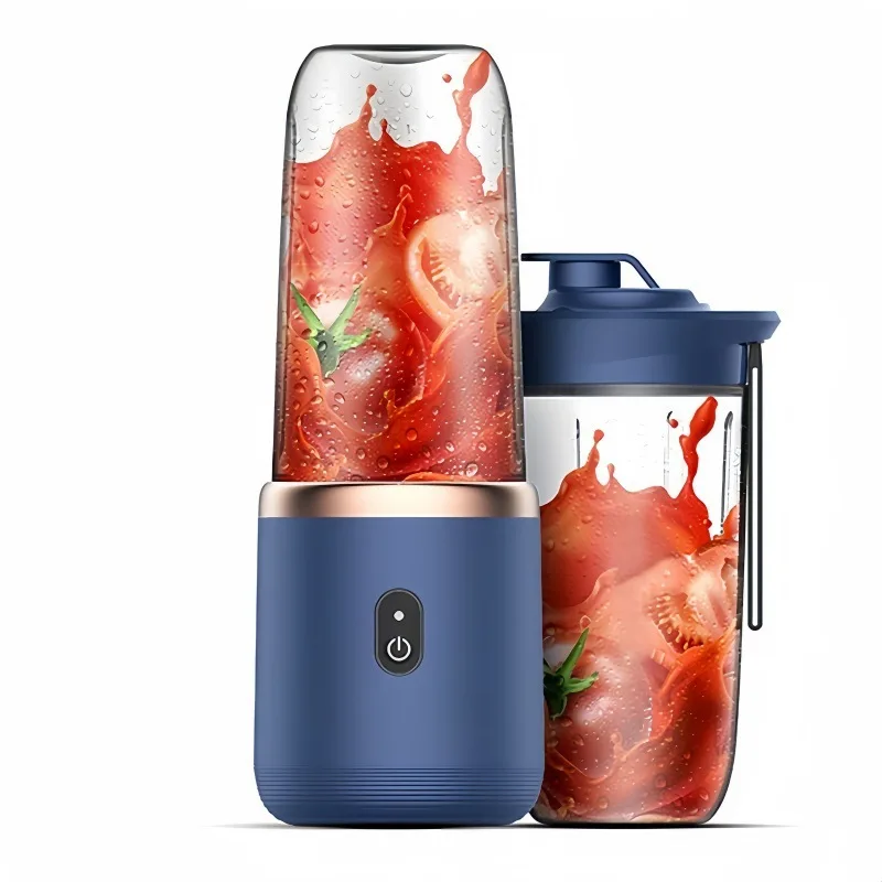 Portable Fruit Juice Blenders Summer Personal Electric Mini Bottle Home Usb 6 Blades Double Cup Juicer Machine For Kitchen - Image 7