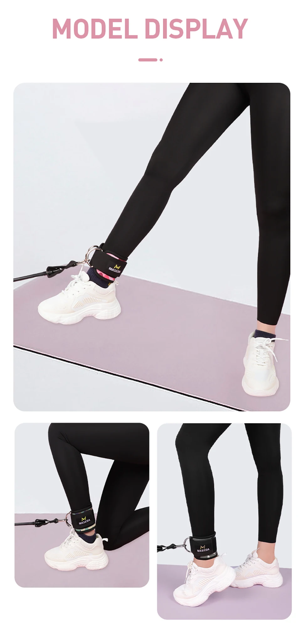 Adjustable Fitness Ankle Straps D-Ring Support Cuffs Gym Leg Strength Workouts Pulley With Buckle Sports Guard Safety Abductors - Image 18