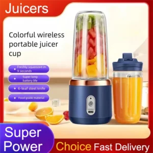 Portable Fruit Juice Blenders Summer Personal Electric Mini Bottle Home Usb 6 Blades Double Cup Juicer Machine For Kitchen