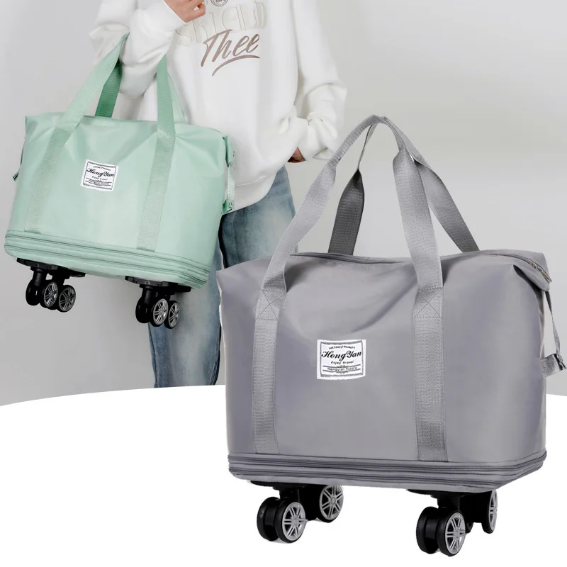Universal wheel expandable luggage Large capacity travel fitness bag - Image 3