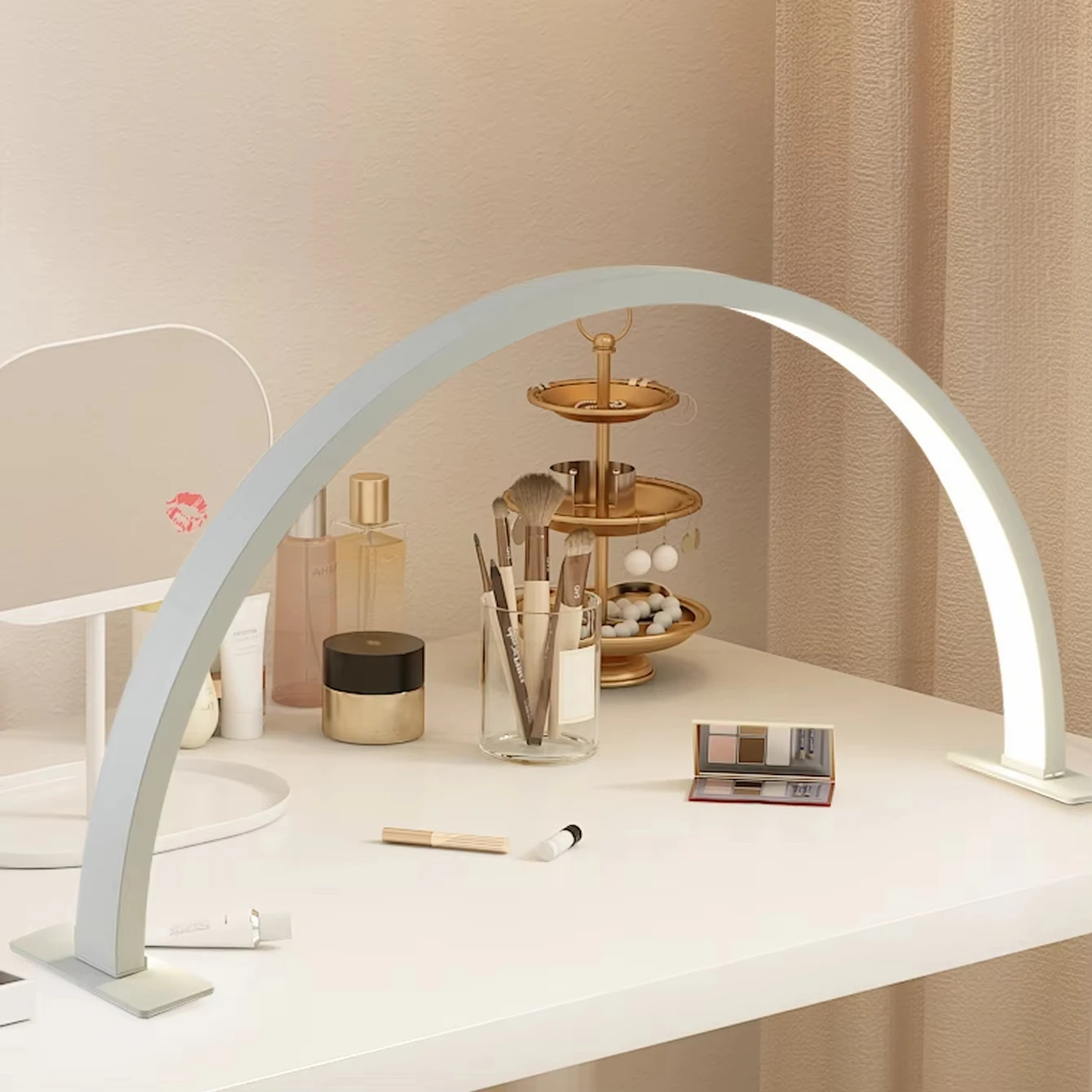 LED Nail Lamp Half Moon Beauty and Brightening Beauty Salon Desktop Lamp Eyelash Beauty Makeup Eye Care Nail Art Special Lights - Image 5