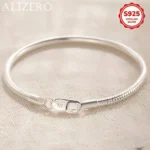 925 Sterling Silver 3mm Snake Bone Bracelet Simple Style For Women Men Daily and Party Wear All Seasons Jewelry 16-23cm