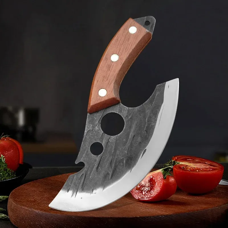 Multifunctional Knife Forged Kitchen Knife Stainless Steel Meat Cleaver Boning Knife with Bottle Opener Pocket With Knife Cover - Image 2