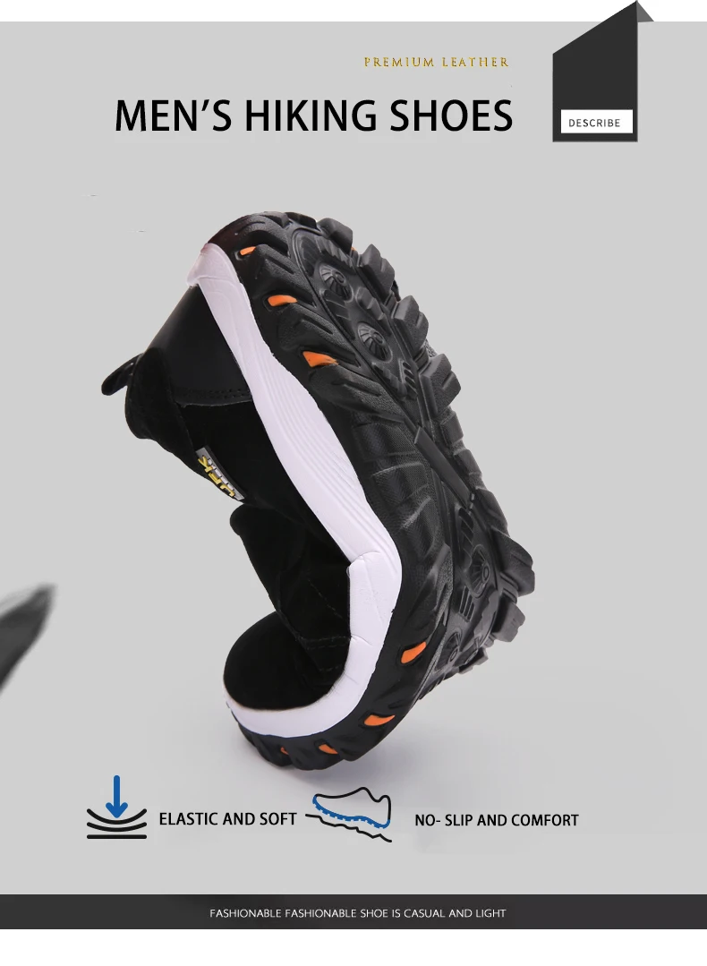 Men Shoes Outdoor Sneakers Walking Shoes Comfortable Shoes For Male Footwear Climbing Hiking Shoes For Men - Image 9