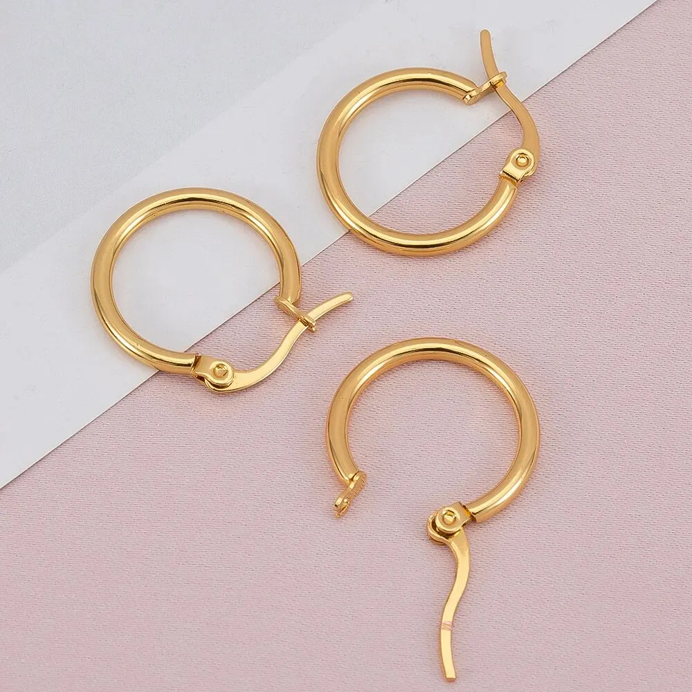 10pcs 20mm Stainless Steel Earrings Open Ear Rings For Jewlery Making DIY Components Accessories - Image 5