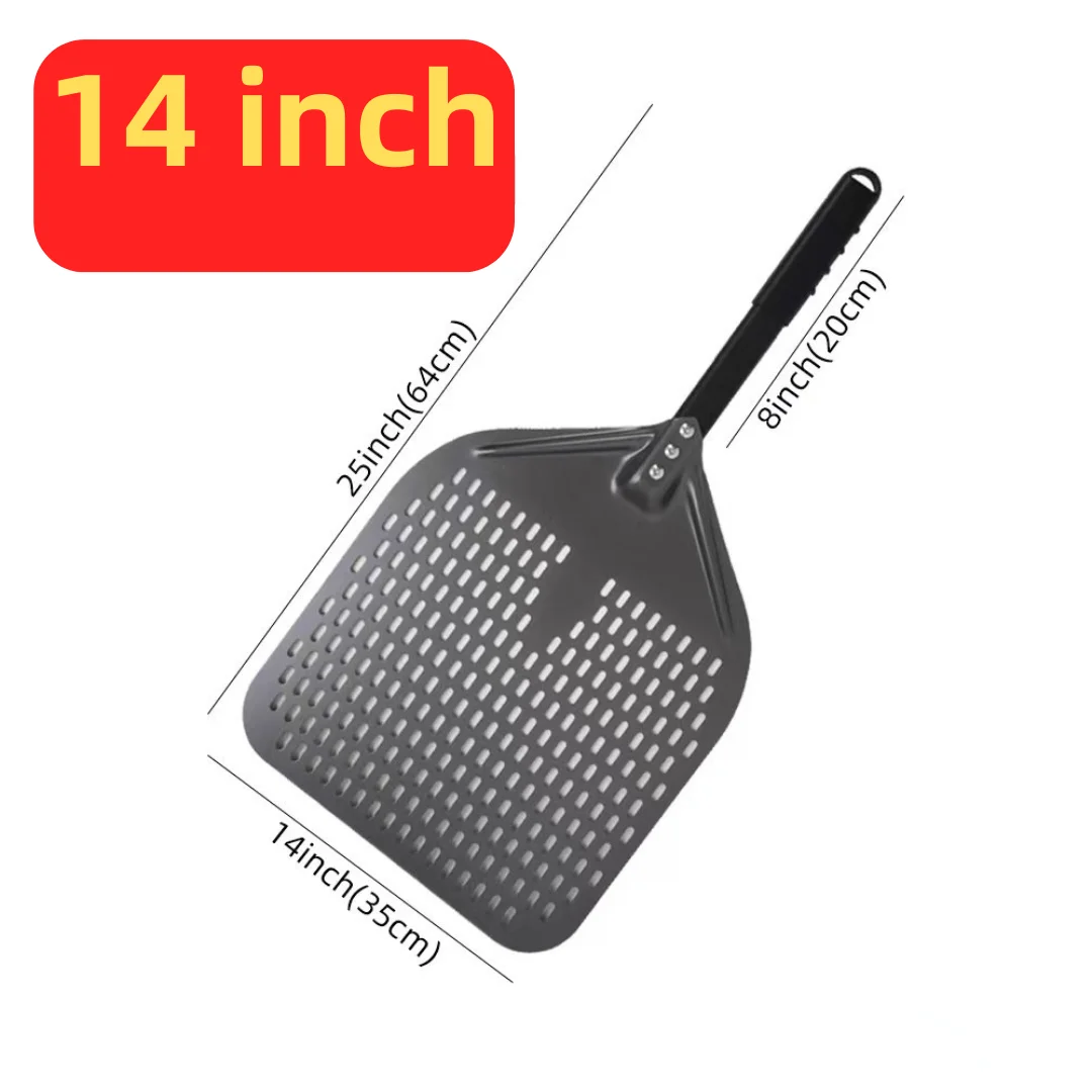 10 12 13 14 16 Inch Big Pizza Perforated Shovel Paddle Short Handle for Oven Turning Peel Kitchen Tools Nonstick Pizza Baking - Image 31