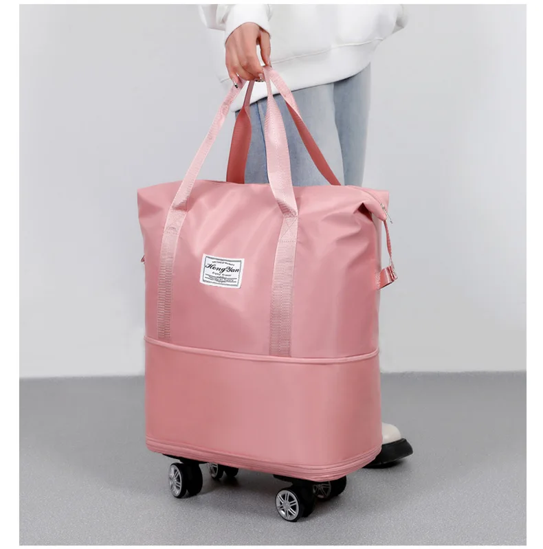 Universal wheel expandable luggage Large capacity travel fitness bag - Image 45