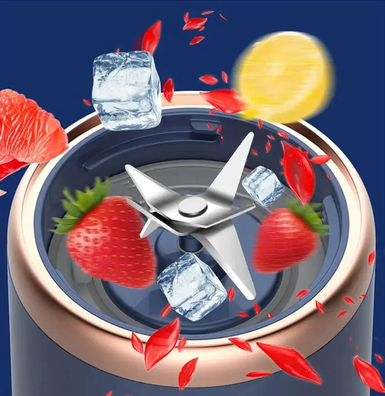 Portable Fruit Juice Blenders Summer Personal Electric Mini Bottle Home Usb 6 Blades Double Cup Juicer Machine For Kitchen - Image 12