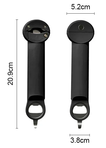 2.5-9.5cm Adjustable Lid Multifunctional Retractable Bottle Opener Stainless Steel Can Opener Wine Beer Opener Kitchen Gadget - Image 9