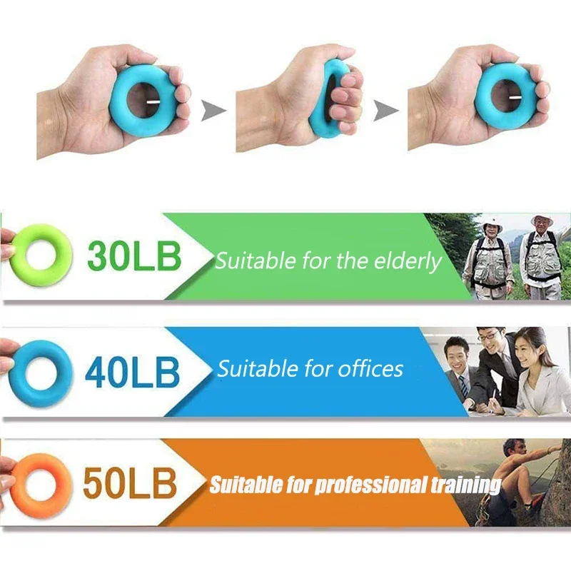 1/2pcs Hand Gripper Silicone Finger Expander Exercise Hand Grip Wrist Strength Trainer Finger Exercise Resistance Bands Fitness - Image 24