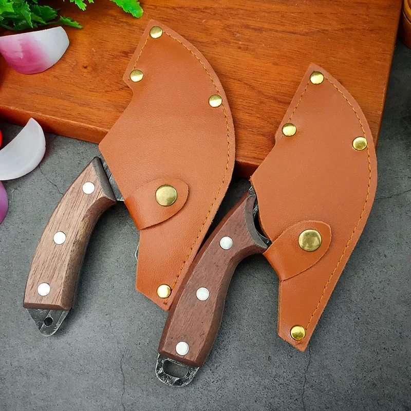 Multifunctional Knife Forged Kitchen Knife Stainless Steel Meat Cleaver Boning Knife with Bottle Opener Pocket With Knife Cover - Image 23