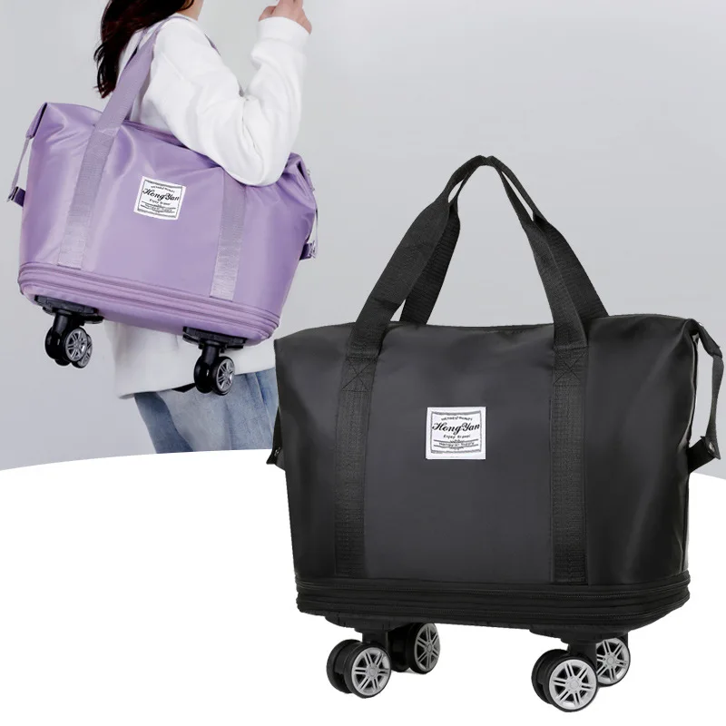 Universal wheel expandable luggage Large capacity travel fitness bag - Image 4