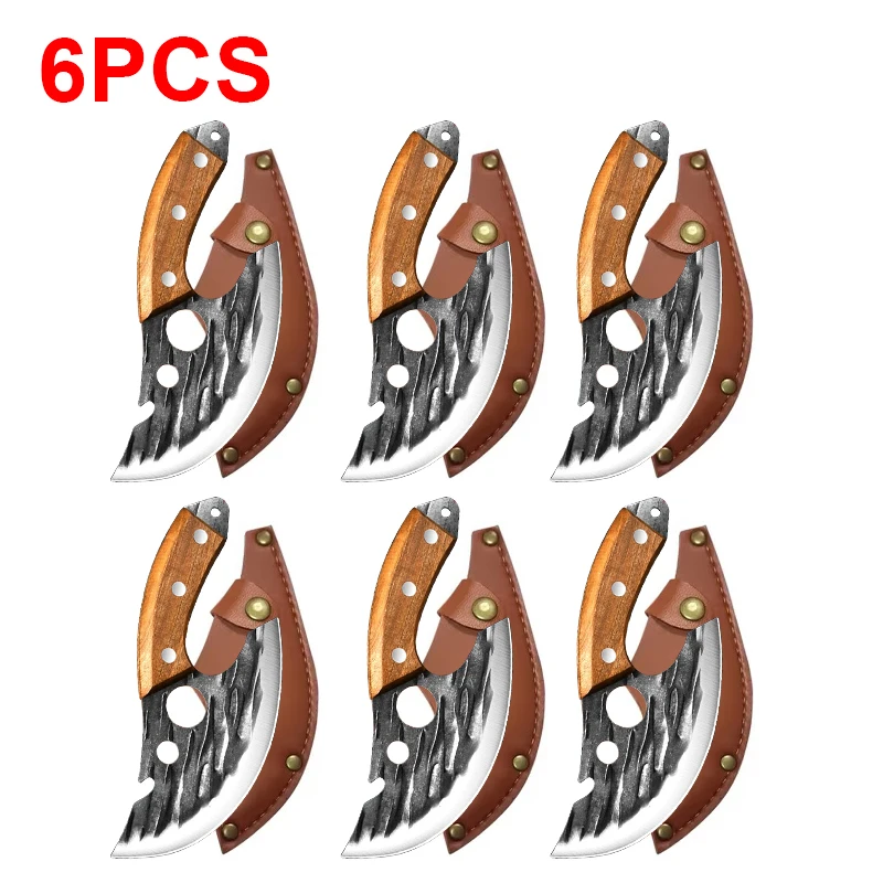 Multifunctional Knife Forged Kitchen Knife Stainless Steel Meat Cleaver Boning Knife with Bottle Opener Pocket With Knife Cover - Image 8