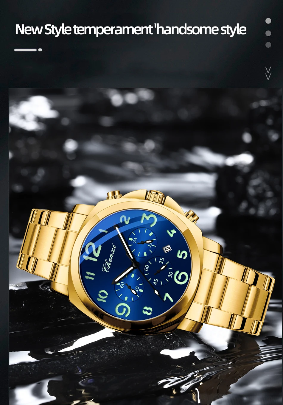 CHENXI Men Watches Stainless Steel Analog Quartz Sport Watches for Man Waterproof Business Classic Design Date Wrist Watch - Image 14