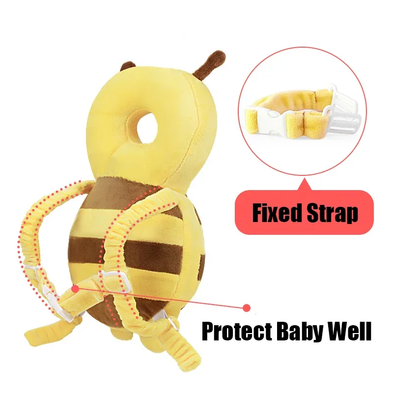 Head Back Protector Baby Protect Pillow Learn Walk Headgear Prevent Injured Safety Pad prevention Fall Cartoon Bee Kids Pillows - Image 5