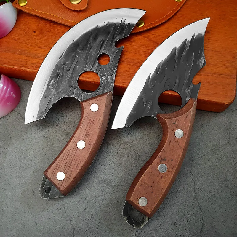 Multifunctional Knife Forged Kitchen Knife Stainless Steel Meat Cleaver Boning Knife with Bottle Opener Pocket With Knife Cover - Image 17