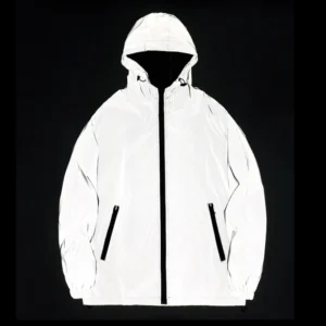 NEW SIZE Night Reflective Windbreaker Hooded Jacket