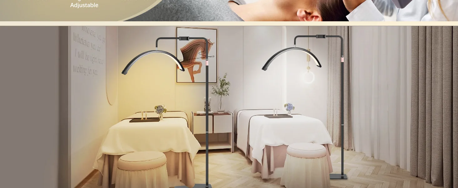 130-181CM LED Beauty Light 40W Half Moon Floor Standing Dimmable Suitable For Beauty Salon Beauty Refill Makeup Lighting - Image 19