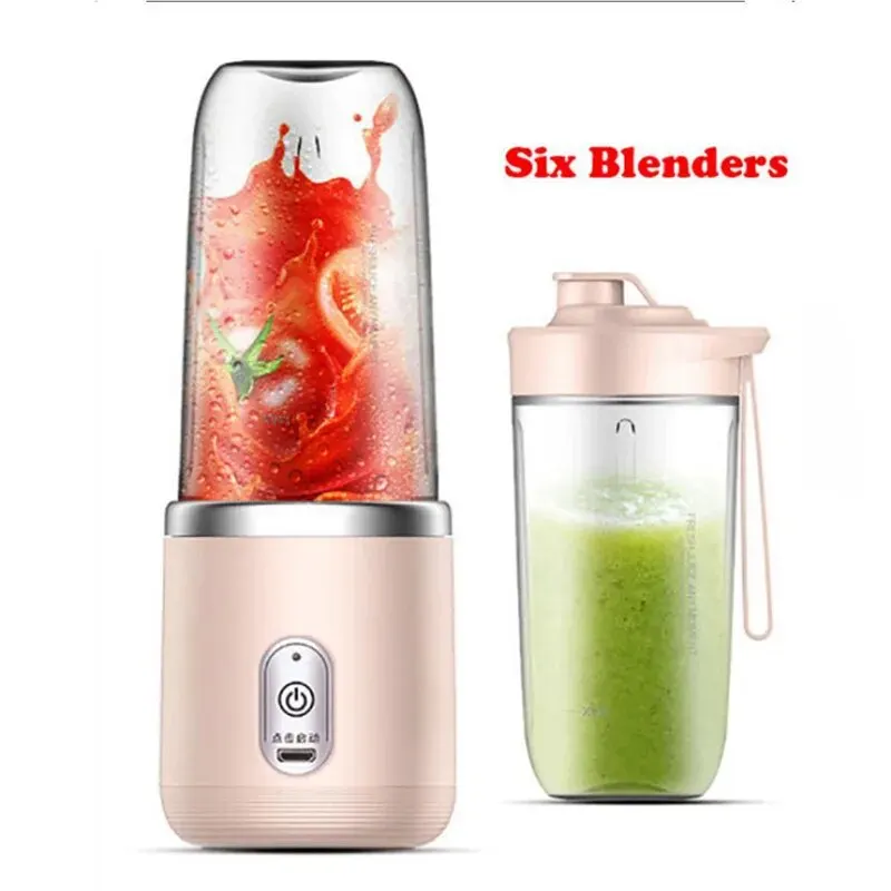 Portable Blender Bottle Electric 6 Blades Multifunction Juice Blender Fresh Juice Smoothie Blender Ice CrushCup Food Processor - Image 5